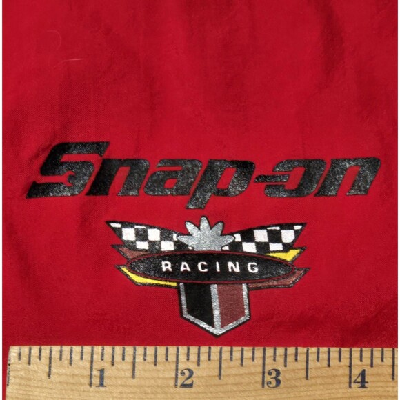 VTG Swingster Snap-On Racing Jacket Mechanic Track XL Quilted Full Zip Red Black - Picture 11 of 14